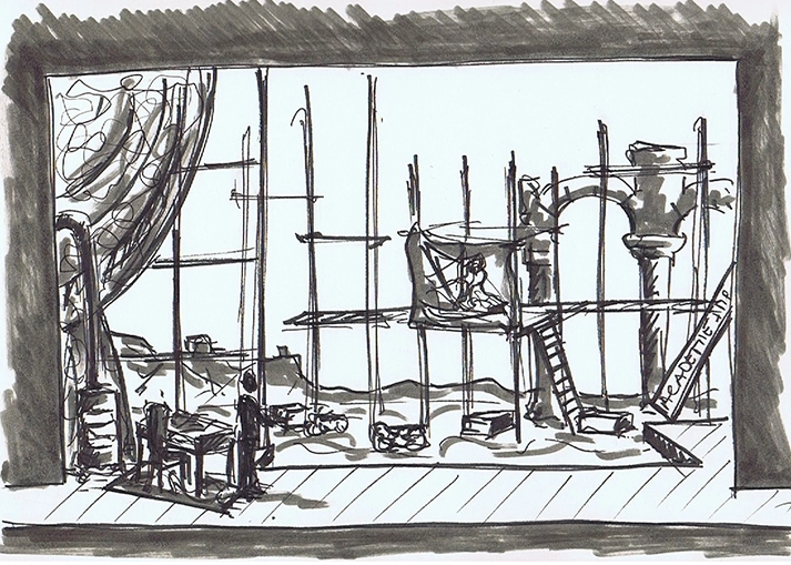 Opera de Dijon Pecheurs de Perles croquis